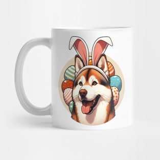 Canaan Dog with Bunny Ears Embraces Easter Happiness Mug